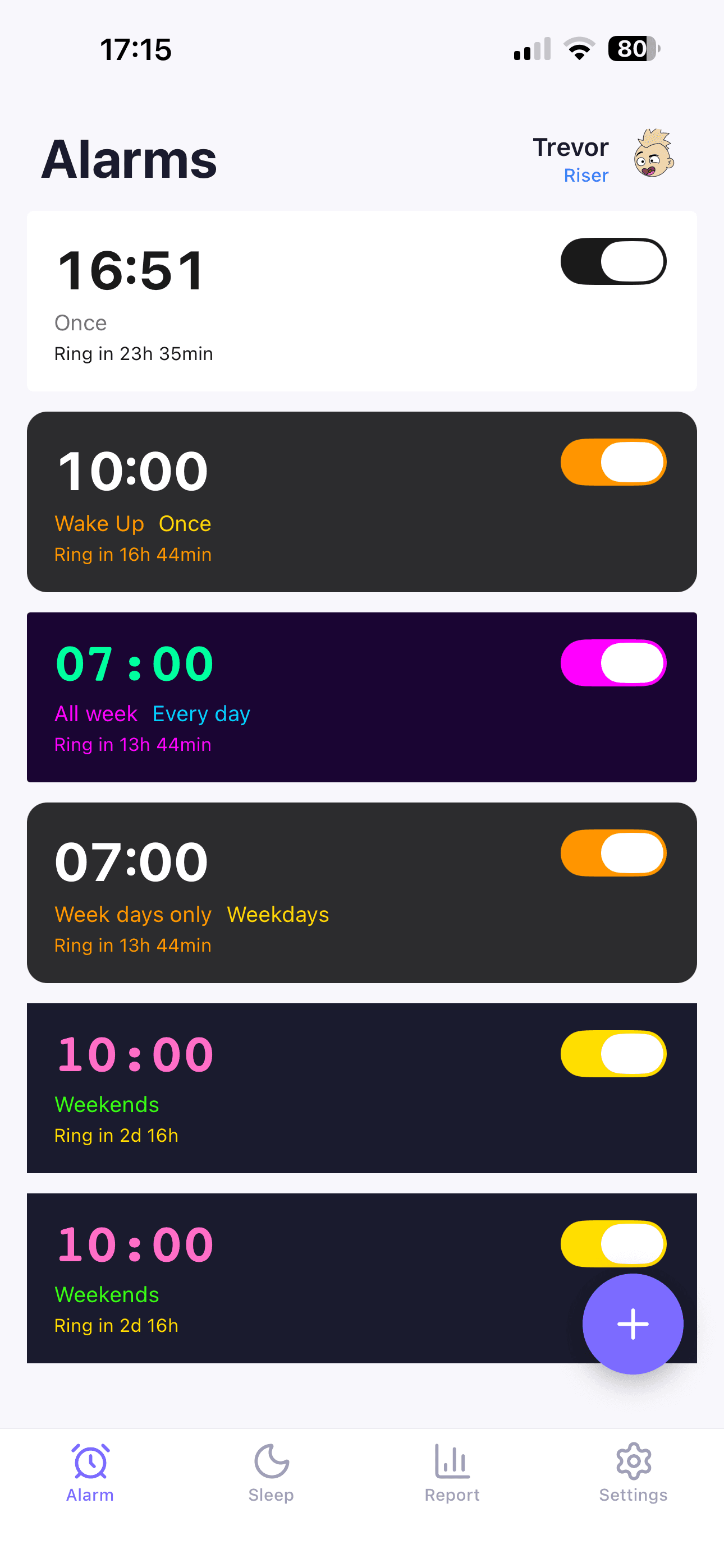OwlRoutine app screenshot