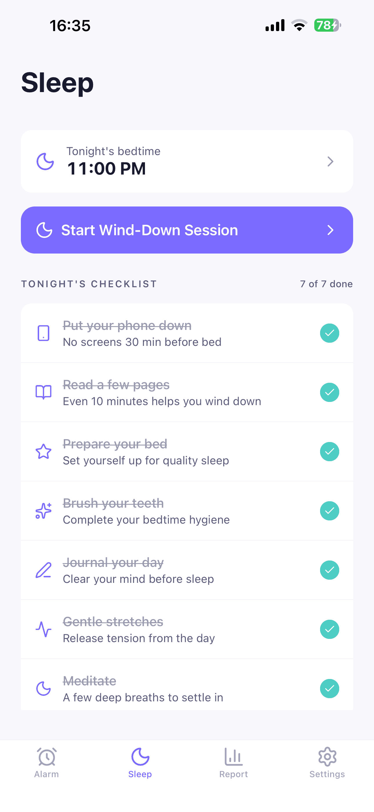 OwlRoutine app screenshot